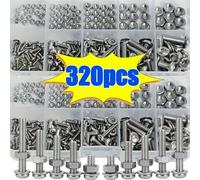 Set di Dadi Esagonali e Bulloni - 320 pezzi/120 pezzi, dimensioni metriche M2 - M5 resistenti, kit di ferramenta universale per progetti fai-da-te e riparazioni