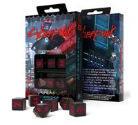 SET DI DADI ESSENZIALI CYBERPUNK RED NIGHT CITY GIOCHI DI RUOLO Q-WORKSHOP NUOVO