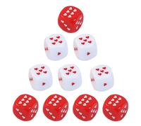 Set di dadi in acrilico da 25 mm, colorati cubi a sei lati con punti di gioco quadrati a forma di cuore, giocattolo da gioco da tavolo