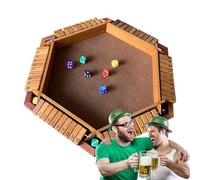 Set di dadi in scatola: set di dadi Shut the Box con vassoio foderato in feltro | Giocattolo da gioco digitale che approfondisce l'interazione genitore-figlio, esercita la capacità di pensiero p