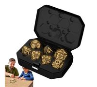 Set di dadi luminosi poliedrici grandi per giochi di ruolo, si illuminano al buio, 7 pezzi di dadi LED ricaricabili con custodia di ricarica, splendidi effetti luminosi, ideali per collezionisti e