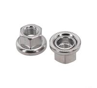 Set di dadi per asse da 3/8" e M9/M10 per mozzi a cambio fisso, dado di ricambio per mozzo ruota, materiale CR-MO, confezione da 2 (2 pezzi 3/8)