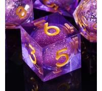 Set di dadi per D&D, con bordo affilato poliedrico, anima liquida, set di dadi per giochi di ruolo, per giochi di ruolo