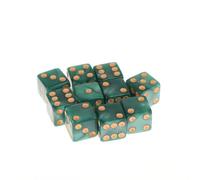 Set di dadi per giochi a 6 lati da 16mm in acrilico D6 per DND, RPG, tavola da tavolo Ame o matematica didattica, dadi per impronte di avventurina