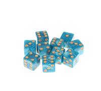 Set di dadi per giochi a 6 lati da 16mm in acrilico D6 per DND, RPG, tavola da tavolo Ame o matematica didattica, dadi per impronte di avventurina