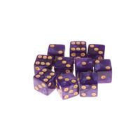 Set di dadi per giochi a 6 lati da 16mm in acrilico D6 per DND, RPG, tavola da tavolo Ame o matematica didattica, dadi per impronte di avventurina