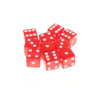 Set di dadi per giochi a 6 lati da 16mm in acrilico D6 per DND, RPG, tavola da tavolo Ame o matematica didattica, dadi per impronte di avventurina