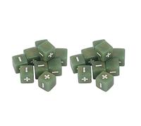Set di dadi per operazioni matematiche, 20 pezzi, dadi con segno più meno inciso, per insegnamento ai bambini, giocattolo di calcolo in plastica da 16 mm, strumento di (Verde chiaro)