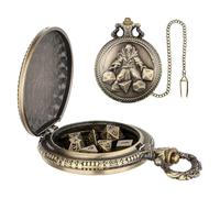 Set di dadi per orologio da tasca, 7 dadi poliedrici in metallo | Set di piccoli dadi multi-facce per giocattoli da viaggio, accessori per il gioco di ruolo