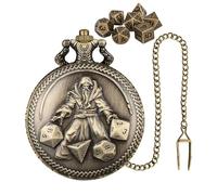 Set di dadi per orologio da tasca, set di dadi poliedrali - Polyedral Bulk 7x Role, da gioco poliedrici versatili per giochi poliedrali Mu, Bronzo, verwijzen naar de beschrijving, Unisex