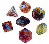 Set Di Dadi Poliedrici Chessex Nebula Primario/Blu Da 7