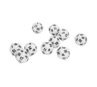 Set di dadi poliedrici da 10 pezzi, dadi a 20 facce giochi da tavolo dadi poliedrici, dadi multifaccia in plastica leggera per giochi di ruolo, insegnamento della matematica, (White)