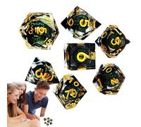 Set di dadi poliedrici - dadi da gioco multilato, dadi in resina colorati, accessori per gioco di ruolo, accessori per adulti, fatti a mano W20 W12 W10 W8 W6 W4, RPG Tabletop, regalo