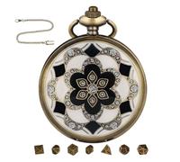 Set di dadi poliedrici di mini metallo - dadi in lega di zinco da 6 mm per sotterranei e draghi, pathfinder e giochi di ruolo da tavolo | Include D4, D6, D8, D10, D12, D20, D00 Dice | Design compatto
