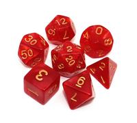 Set di dadi poliedrici DND, dadi rosso corniola per Dungeon and Dragons, D&D, Pathfinder, MTG, dadi RPG a 7 dadi con sacchetto per dadi