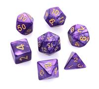 Set di Dadi Poliedrici Viola,7 PCS Dadi da Gioco Set di Dadi Poliedrici Nebula Dadi Poliedrici per Giochi di Società DND Dice Set per Dungeon e Dragons MTG Giochi da Tavolo RPG DND