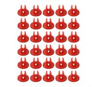 Set di dadi protettivi sottoscocca compatibili con FORD, 30 occhielli a vite in plastica, codice parte W702438-S300, rosso, lunghezza 13,8 mm