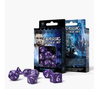 Set Di Dadi RPG Classico Q-Workshop Lavanda E Bianco 7 Pezzi Poliedrici