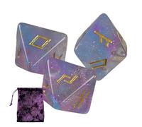Set di dadi runici, dadi poliedrici | Dadi astrologici a 8 lati per la previsione - Dadi da gioco da tavolo con dadi astrologici poliedrici Rune con borsa a coulisse, accessorio di divinazione C