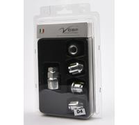 Set Di Dadi Ruota M12x1.25X26mm SW19 SW21 Conico Antifurto Chiave