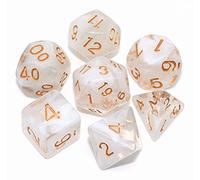 Set di dadi trasparenti per dungeon e dragons, set di 7 dadi poliedrici per giochi di ruolo