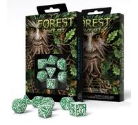 Set Di Dadi Tundra Della Foresta Verde E Bianca Giochi Di Ruolo Q-WORKSHOP Nuovo