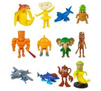 Set di d'azione cerebrale italiana, figura di tung sahur 3D, tralala traralero, animali del cervello italiano, squalo creativo, scimmia e altre decorazioni for la scrivania dei giocattoli