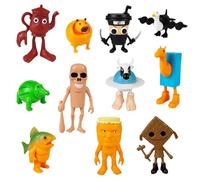 Set di d'azione cerebrale italiana, figura di tung sahur 3D, tralala traralero, animali del cervello italiano, squalo creativo, scimmia e altre decorazioni for la scrivania dei giocattoli