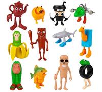 Set di d'azione cerebrale italiana, figura di tung sahur 3D, tralala traralero, animali del cervello italiano, squalo creativo, scimmia e altre decorazioni for la scrivania dei giocattoli