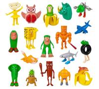 Set di d'azione cerebrale italiana, figura di tung sahur 3D, tralala traralero, animali del cervello italiano, squalo creativo, scimmia e altre decorazioni for la scrivania dei giocattoli