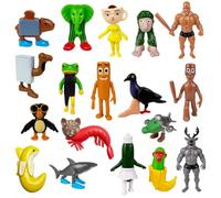 Set di d'azione cerebrale italiana, figura di tung sahur 3D, tralala traralero, animali del cervello italiano, squalo creativo, scimmia e altre decorazioni for la scrivania dei giocattoli