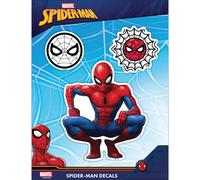 Set di decalcomanie Marvel SpiderMan di 3 adesivi in vinile per bottiglia d'acqua, casco da bici, laptop, skateboard, auto, adesivi Marvel per