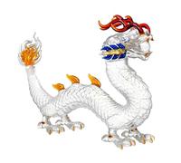 Set di decantatori a forma di drago, 1000 ml, in vetro trasparente, zodiaco cinese, caraffa per whisky, donatore di vino, personalizzabile