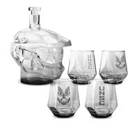 Set Di Decanter In Vetro Da 6 Pezzi Con Casco Di Master Chief Di Halo Infinite