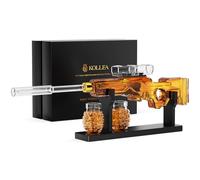 Set di decanter per whisky Kollea Gun, regalo di compleanno per uomini, con 2 bicchieri da granata e portata staccabile, dispenser di liquori per bar di casa, regalo militare per padre, fratello, lui