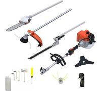 Set di Decespugliatore A Scoppio Benzina 52 cc 4 in 1 e Kit Cintura Occhiali e Cuffie, Multifunzione Tagliasiepi Troncarami Motosega Tagliabordi Uso Domestico Professionale Potatura Giardinaggio