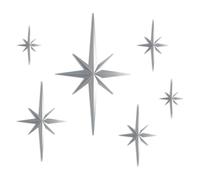 Set di decorazioni da parete a forma di stella, in plastica, stile retrò | Queste stelle 3D in plastica leggera si montano facilmente alle pareti per creare un sorprendente punto focale retrò in