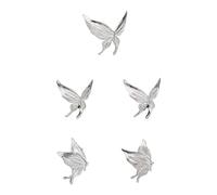 Set di decorazioni da parete in resina 3D a forma di farfalla, per vivere | Decorazione da parete a forma di farfalla, per giardino, soggiorno, 5 pezzi, scultura artistica da parete con farfalle