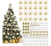Set di decorazioni natalizie 120 pezzi dal design efficiente con clip e aste