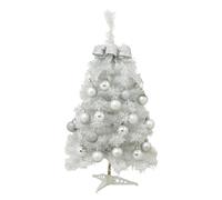 Set di decorazioni natalizie 2024, Albero Bianco da Tavolo con LED, Ornamenti dell'albero di Natale con luci, Ornamenti da Tavolo