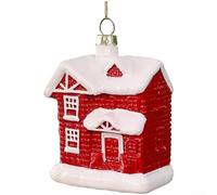 Set di decorazioni natalizie con treno di Babbo Natale, pupazzo di neve, ornamenti per albero di Natale con simboli classici festivi (casa delle nevi)