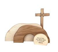 Set di decorazioni pasquali in legno, design elegante che crea un'atmosfera festosa, può essere utilizzato a casa o regalato come bella opera d'arte. (B, 25 x 11 cm)