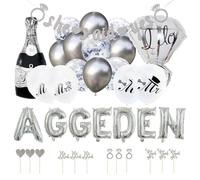 Set di decorazioni per feste da 36 pezzi, palloncini tridimensionali in pellicola di alluminio, palloncini decorativi per feste di fidanzamento, accessori per decorazioni per feste di proposta