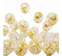 Set di decorazioni per feste di compleanno con palloncini in oro rosa con scritta "Happy Birthday", coriandoli e palloncini in lattice, tenda con frange a forma di cuore, per feste di doccia, 100