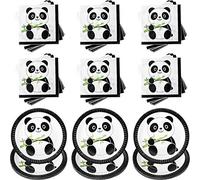 Set di Decorazioni per Feste Panda, Compreso 30 Pezzi Piatti in Carta Panda e 40 Pezzi Tovaglioli Panda Baby Decorazioni per Feste di Compleanno per Ragazzi Ragazze e Baby Shower