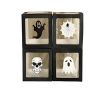 Set di decorazioni per palloncini di Halloween 3D Ghost Pumpkin Head Balloon Box Creative Party Decor Home Outdoor Scena spaventosa Setup Forniture festive