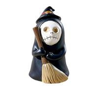 set di decorazioni testa di uomo misterioso senza volto vestito nero, piccolo ornamento in resina per il tavolo del soggiorno Scary Halloween Party Decorations (Black3, 6x4cm)