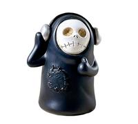 set di decorazioni testa di uomo misterioso senza volto vestito nero, piccolo ornamento in resina per il tavolo del soggiorno Scary Halloween Party Decorations (Black4, 6x4cm)