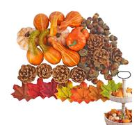 Set di Decorazioni Zucche | 166/180 Pezzi Set Decorazioni Festa del Ringraziamento Raccolto Autunnale - Centrotavola Per Matrimonio Cucina Ingresso Portico Porta
