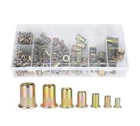 Set di di a rivetta, 165pcs 3-12 mm M3-M12 Strumenti per mantenenti hardware in lega di rame Accessorio industriale per legno in metallo e altro ancora